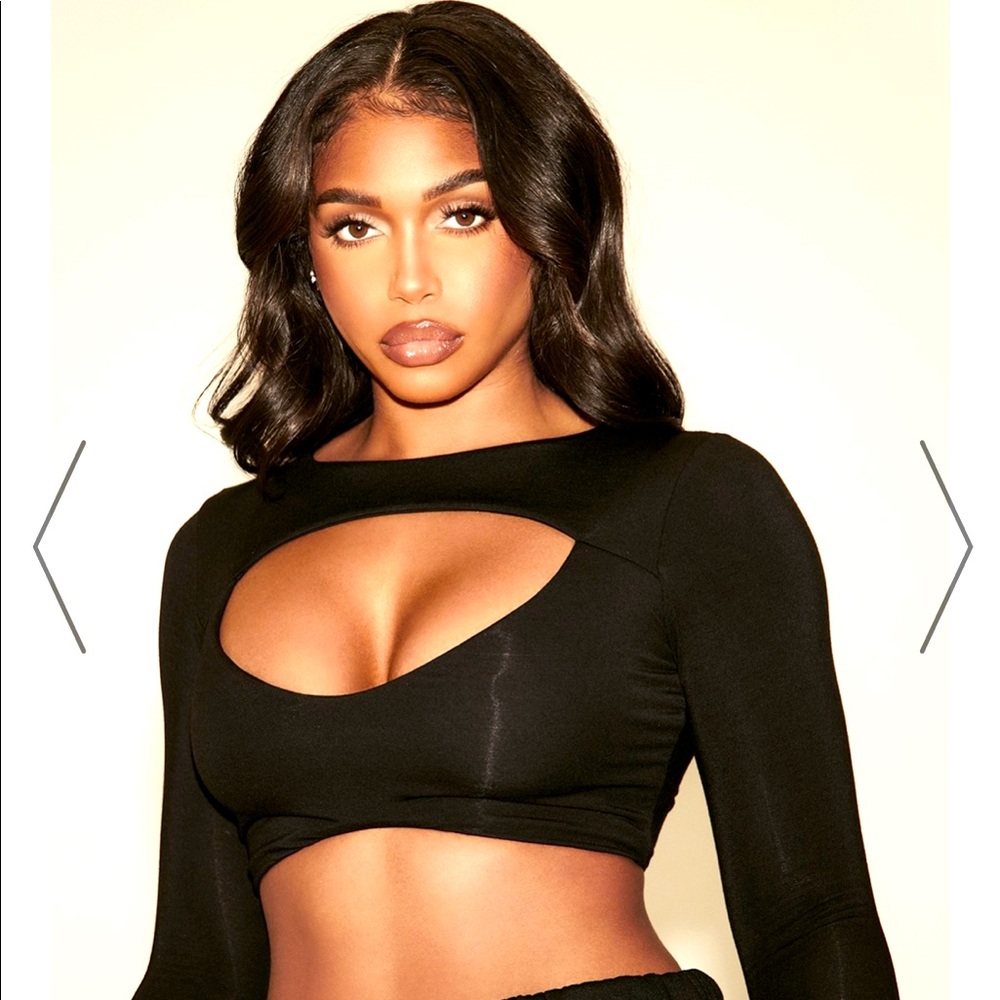 NWT Naked Wardrobe Brown long Sleeve sexy cutout